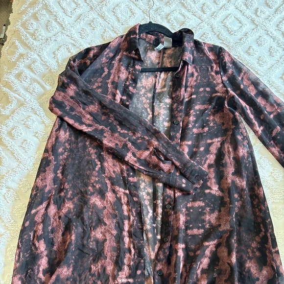 High-lo button up dress (Sheer) - Picture 1 of 4